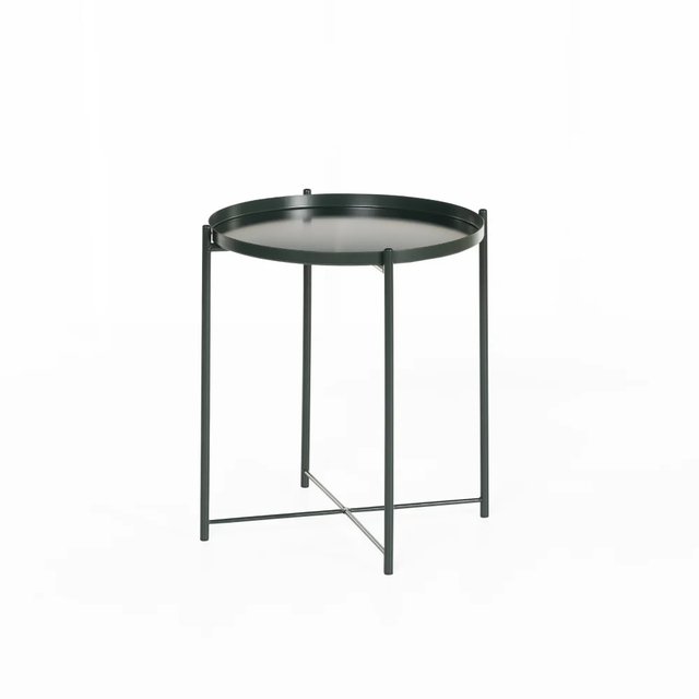 Mesa Lateral em Metal Brass 52 cm x 47 cm Verde