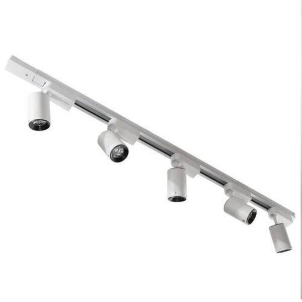 Trilho Eletrificado 2m + 5 Spot Led 7w 3000k Bivolt Branco