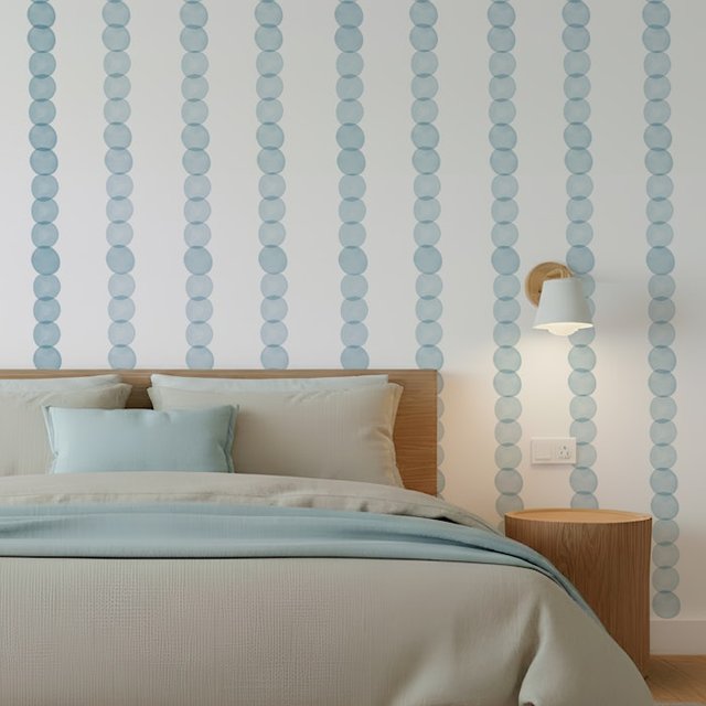 Papel de Parede Aquarela Listra Poá