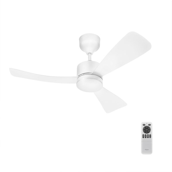 Ventilador de Teto com Controle Remoto Elgin Silence Air com Led 3 Pás Branco Bivolt