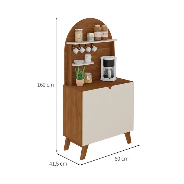 Buffet Cantinho do Café Viena 2 PT Cedro e Off White