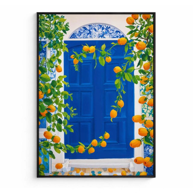 Quadro janela azul
